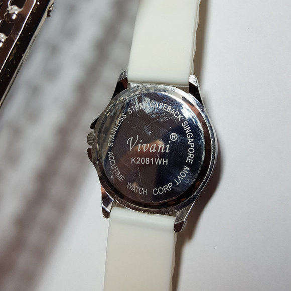 Vivani Watch Silicon Wrist Band Working Women white watches - Picture 4 of 8